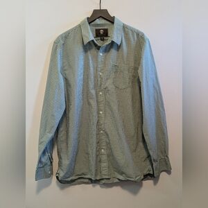 Timberland Men's Checkered Button-Down Shirt Casual LARGE Reg Fit Excel Used